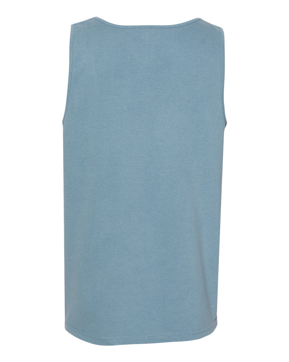 Rear View of Ice Blue Garment-Dyed Heavyweight Tank Top - 9360