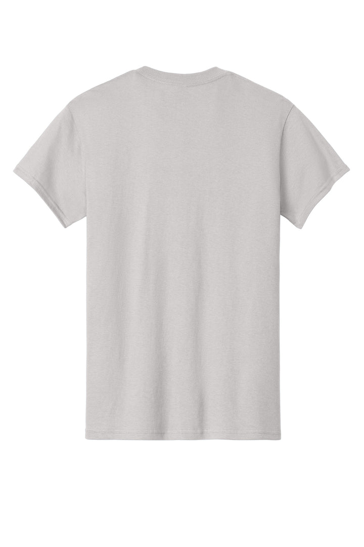 Rear View of Ice Grey Gildan - Heavy Cotton 100% Cotton T-Shirt. 5000
