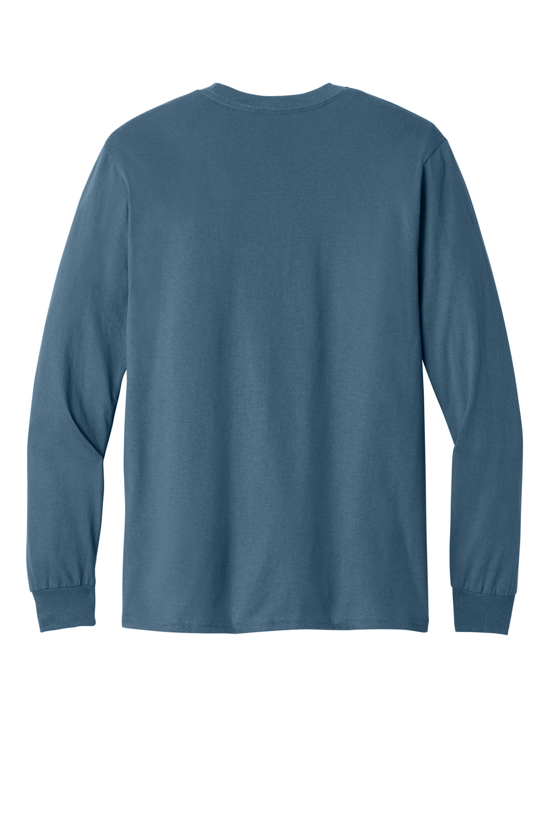 Rear View of IndigoBlue Gildan - Heavy Cotton 100% Cotton Long Sleeve T-Shirt. 5400