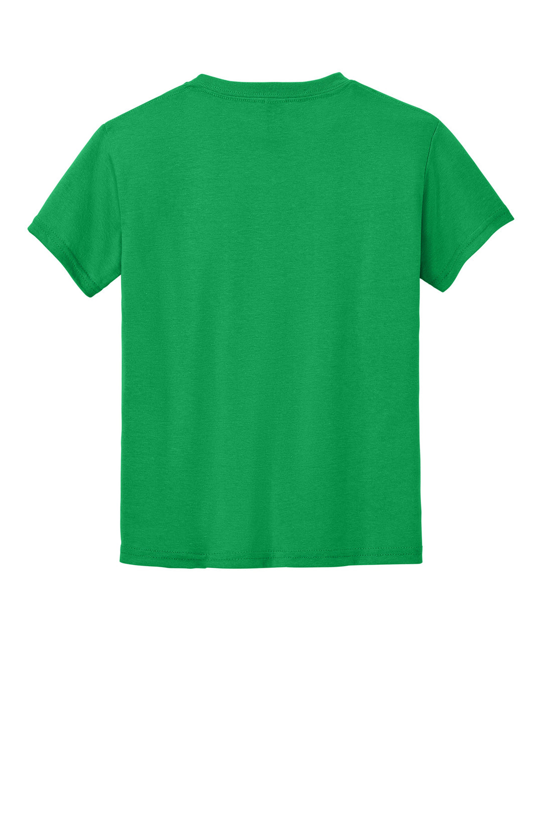 Rear View of Irish Green Gildan Youth DryBlend 50 Cotton/50 Poly T-Shirt. 8000B