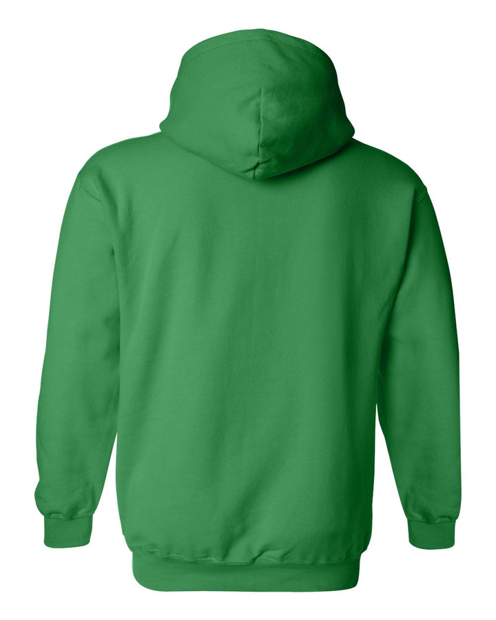 Rear View of Irish Green Heavy Blend™ Hooded Sweatshirt - 18500