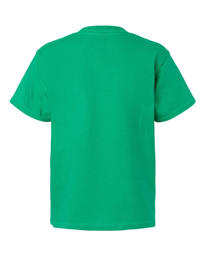 Rear View of Irish Green Softstyle® Youth T-Shirt - 64000B