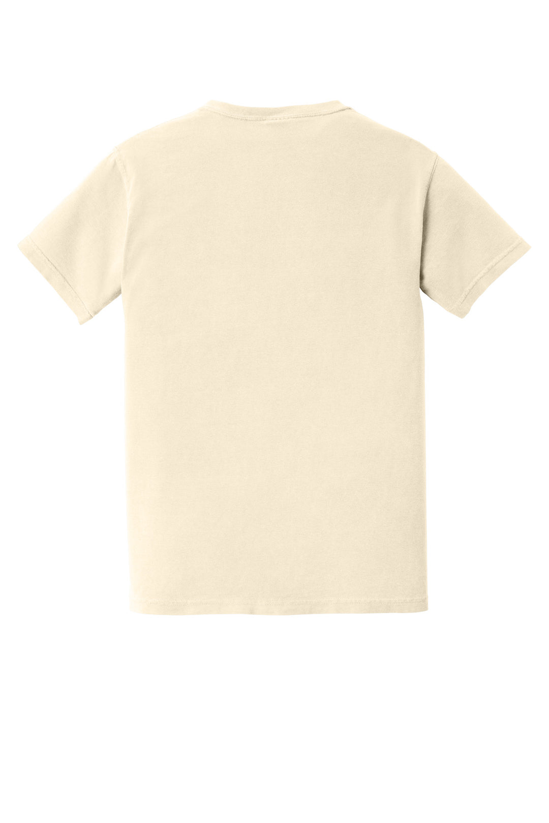 Rear View of Ivory COMFORT COLORS Heavyweight Ring Spun Pocket Tee. 6030