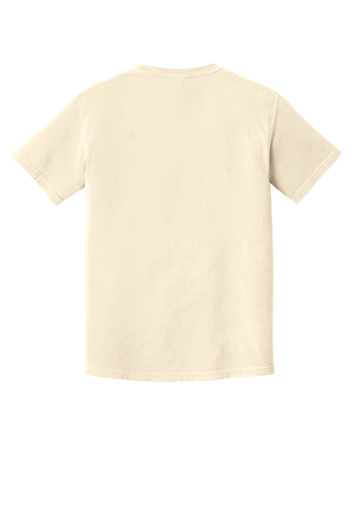 Rear View of Ivory COMFORT COLORS Heavyweight Ring Spun Tee. 1717