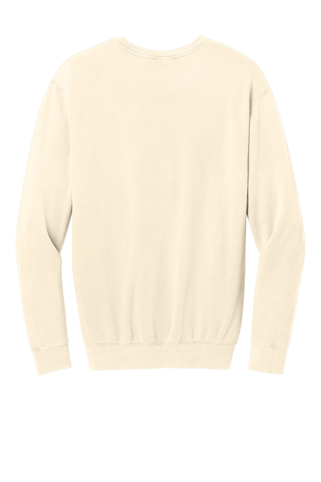 Rear View of Ivory Comfort Colors Lightweight Crewneck Sweatshirt 1466