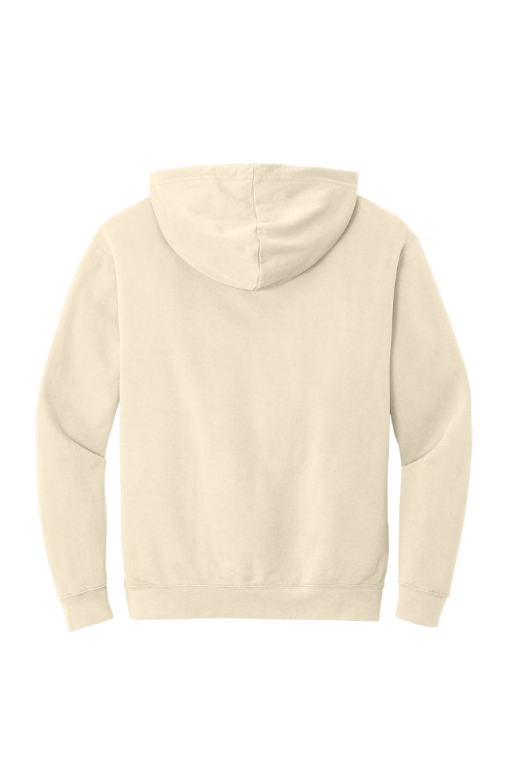 Rear View of Ivory Comfort Colors Lightweight Hooded Sweatshirt 1467