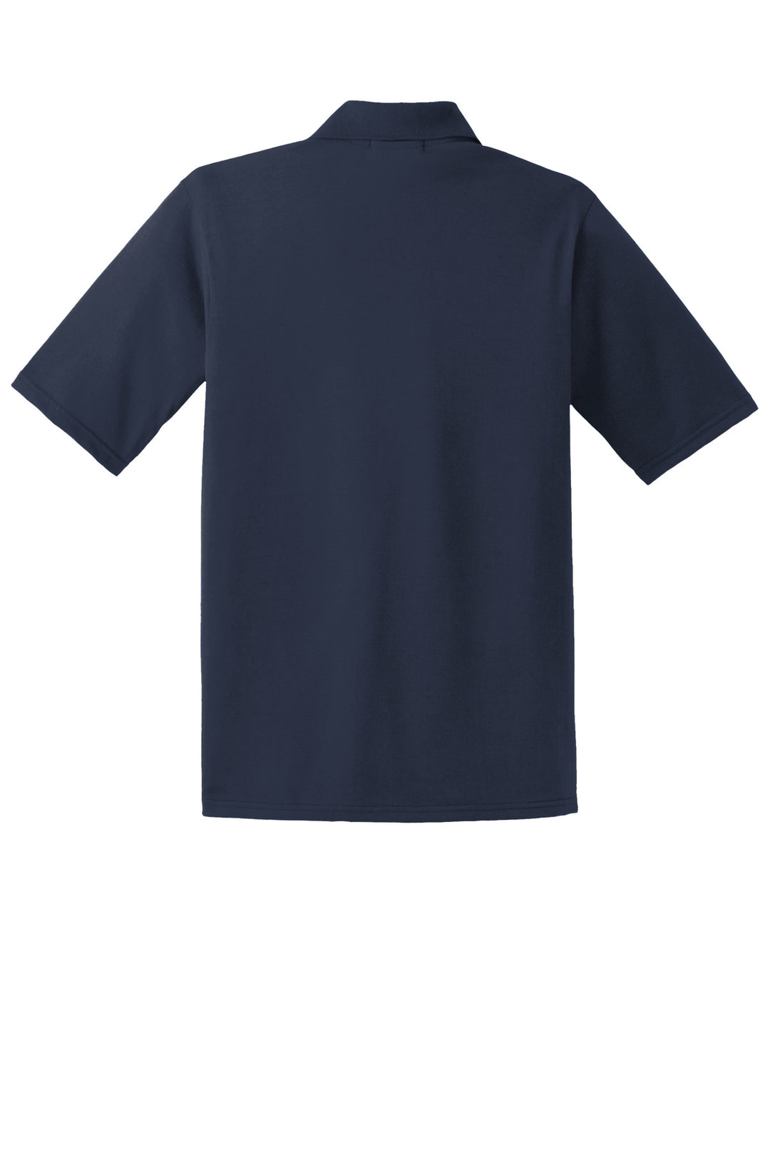 Rear View of JNavy Jerzees Dri-Power Pocket Sport Shirt. 436MP