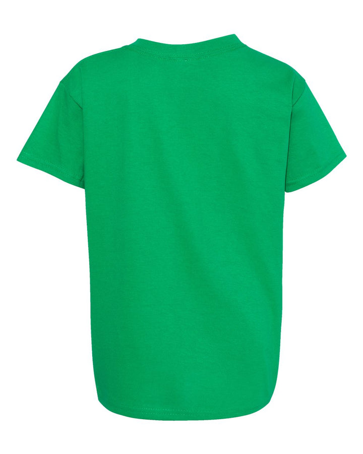 Rear View of Kelly Green Essential-T Youth T-Shirt - 5480