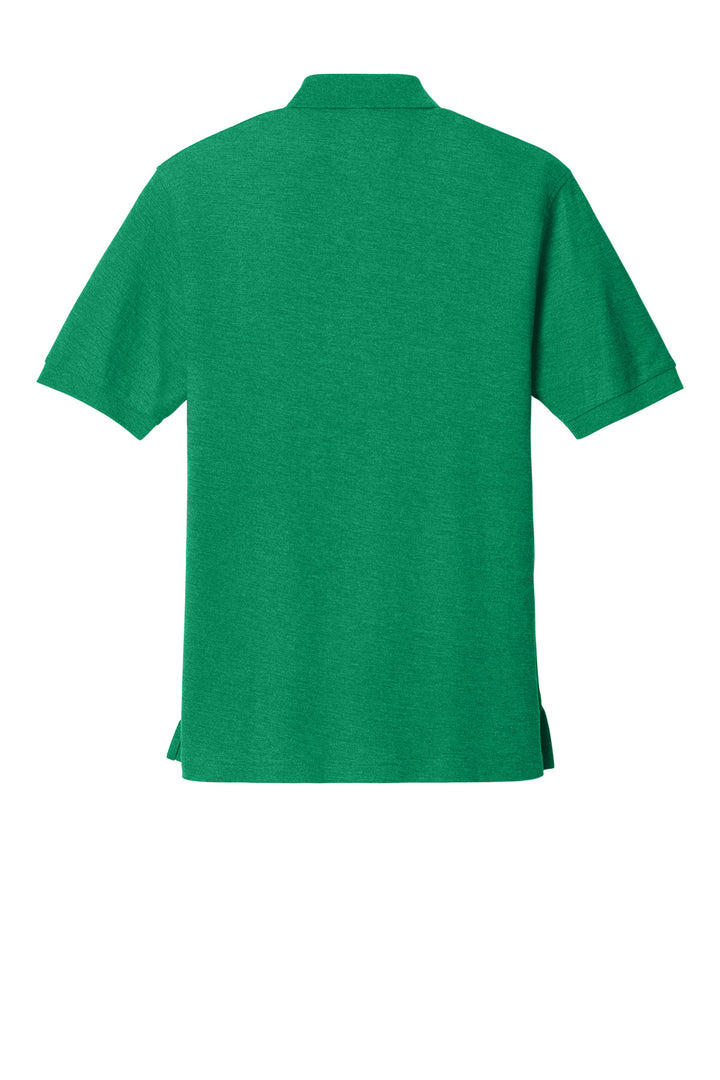 Rear View of Kelly Green Port Authority Silk Touch Polo K500