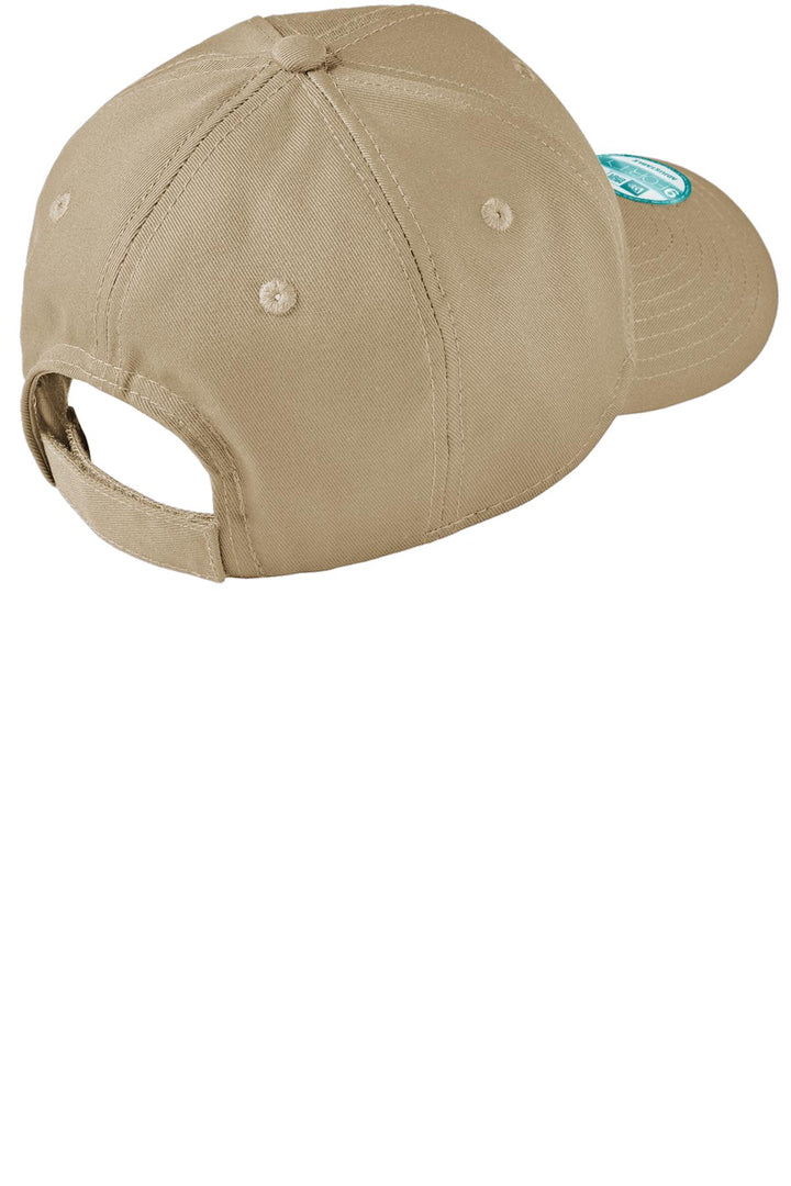 Rear View of Khaki New Era - Adjustable Structured Cap. NE200