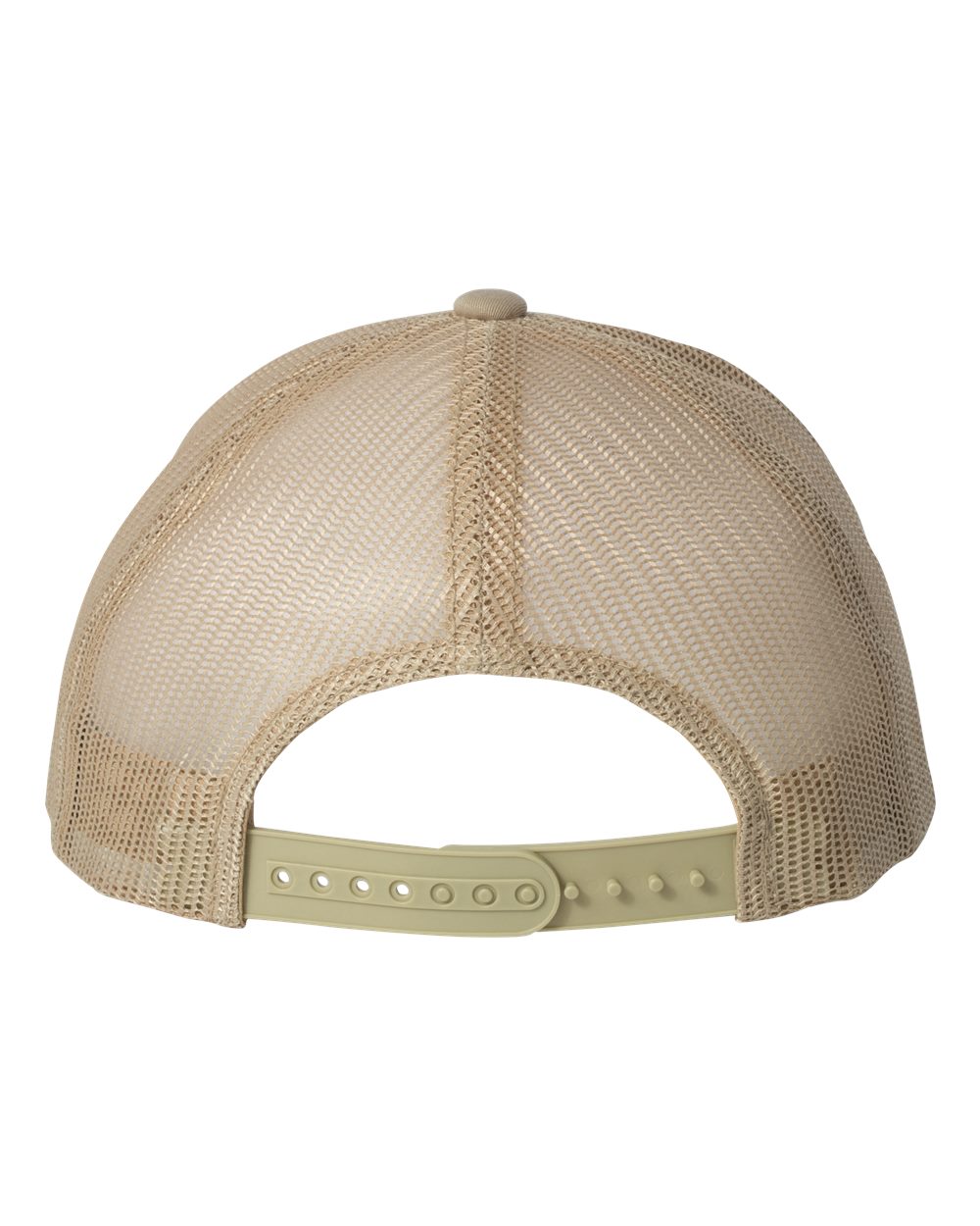Rear View of Khaki Retro Trucker Cap - 6606