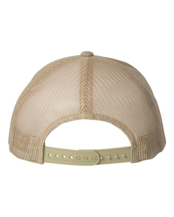 Rear View of Khaki Retro Trucker Cap - 6606