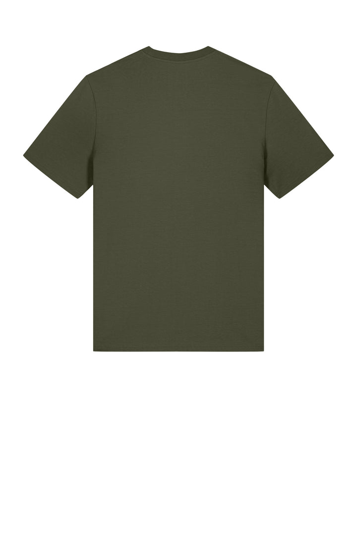 Rear View of KhakiGreen Stanley/Stella Unisex Creator 2.0 Tee SXU001