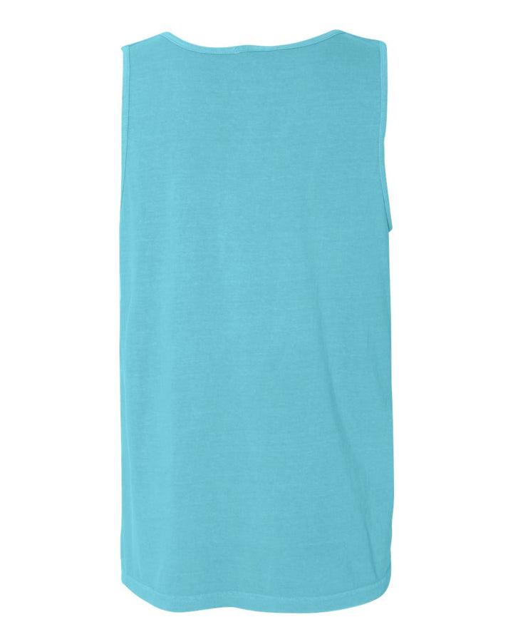 Rear View of Lagoon Garment-Dyed Heavyweight Tank Top - 9360
