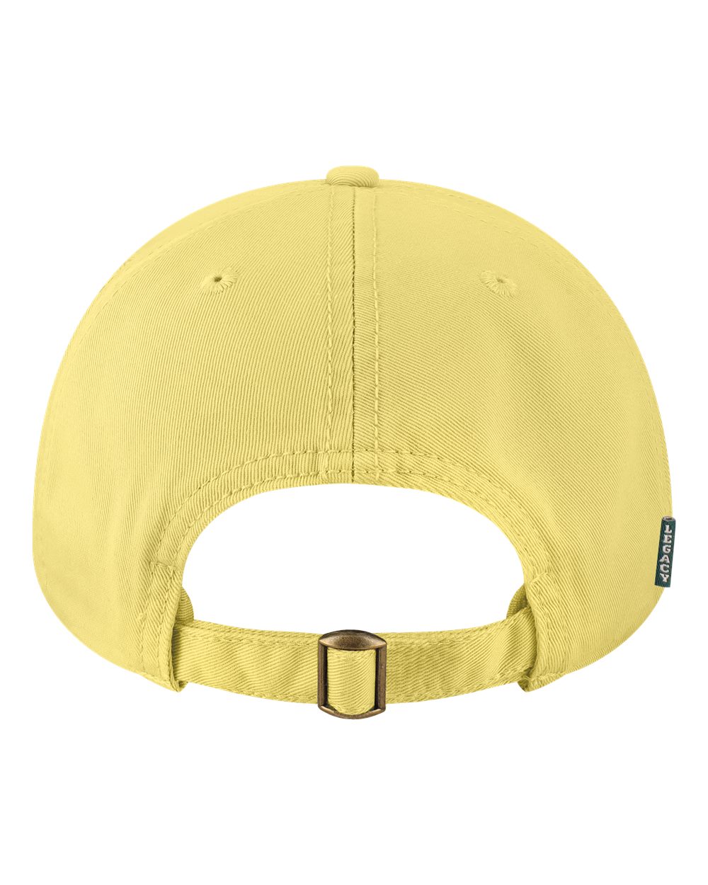 Rear View of Lemon Relaxed Twill Dad Hat - EZA