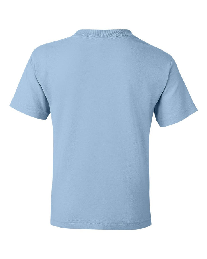 Rear View of Light Blue DryBlend® Youth T-Shirt - 8000B