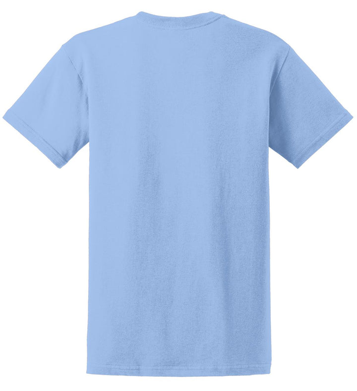 Rear View of Light Blue Gildan - Ultra Cotton 100% US Cotton T-Shirt. 2000