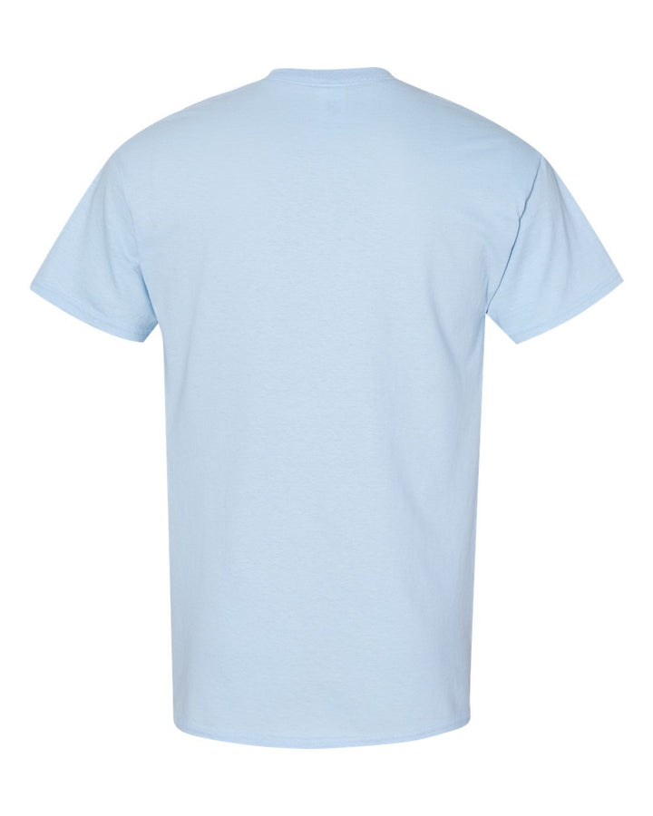 Rear View of Light Blue Heavy Cotton™ T-Shirt - 5000