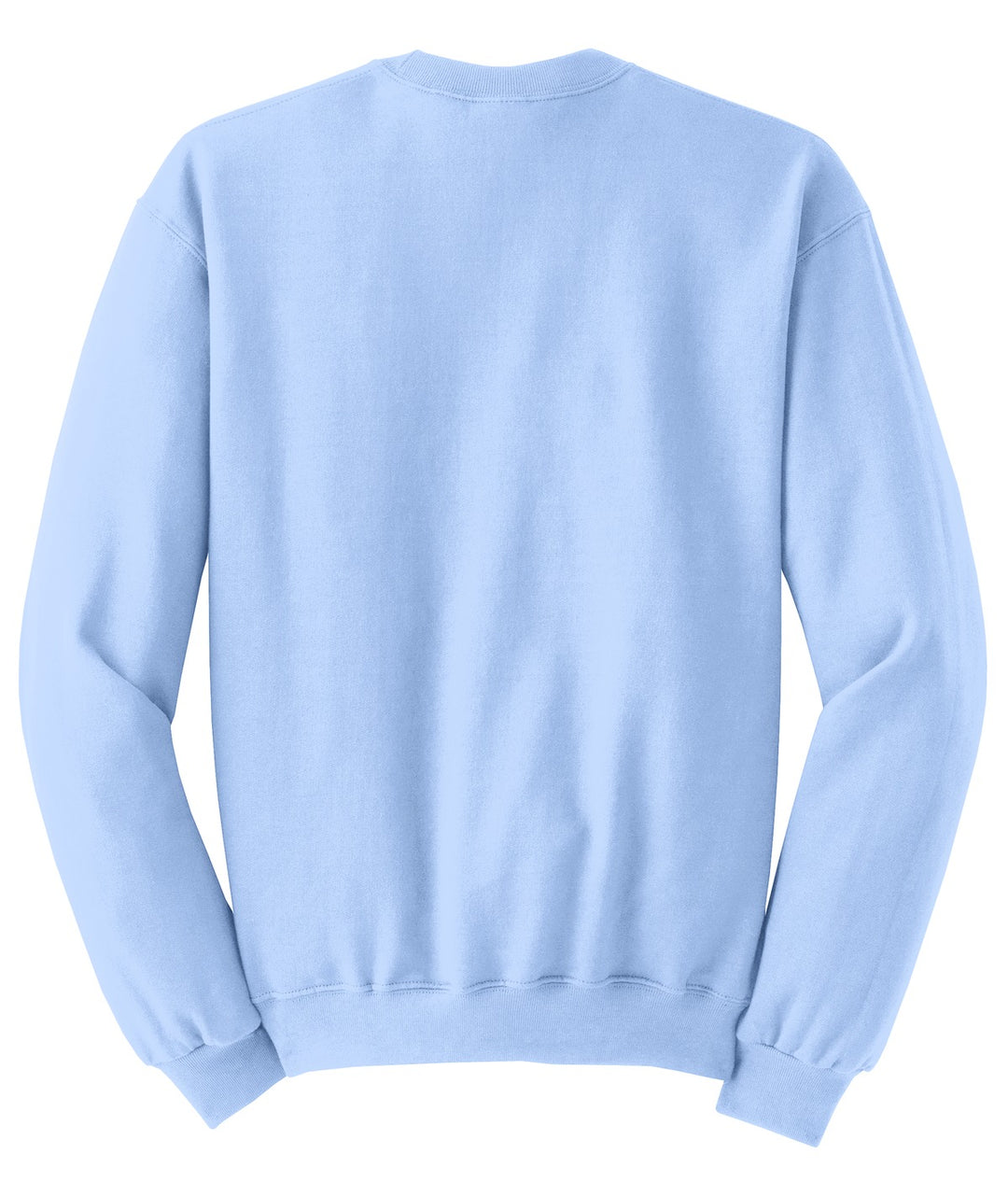 Rear View of Light Blue Jerzees - NuBlend Crewneck Sweatshirt. 562M