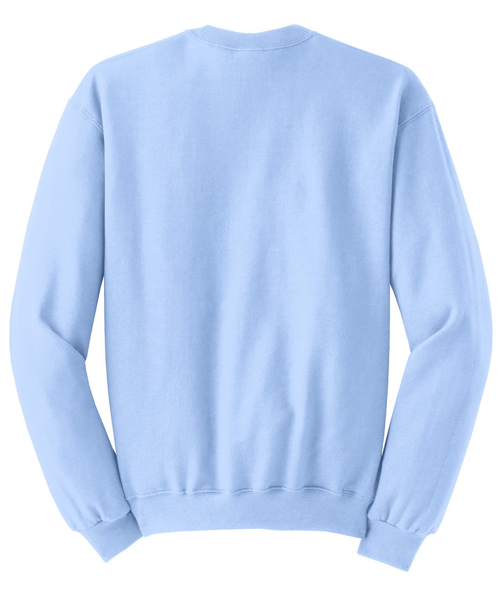 Rear View of Light Blue Jerzees - NuBlend Crewneck Sweatshirt. 562M