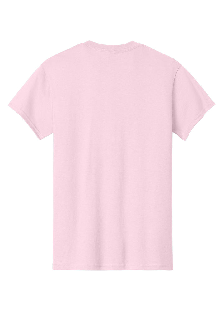 Rear View of Light Pink Gildan - Heavy Cotton 100% Cotton T-Shirt. 5000