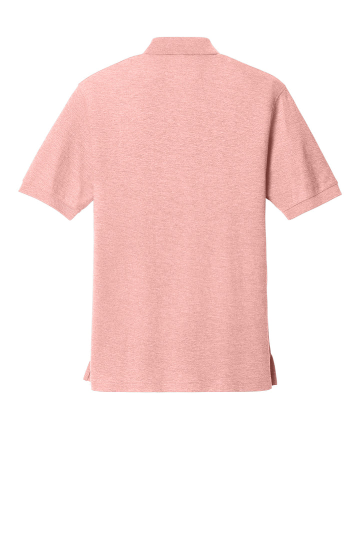 Rear View of Light Pink Port Authority Silk Touch Polo K500