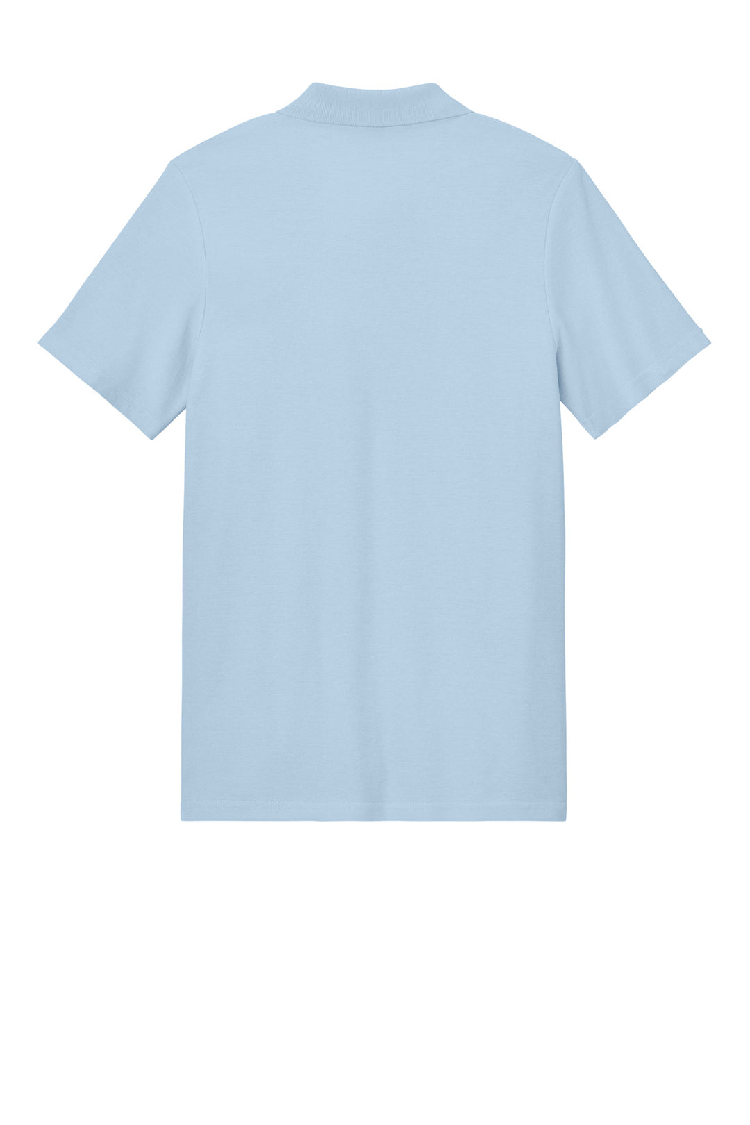 Rear View of LightBlue Gildan Softstyle Pique Polo 64800