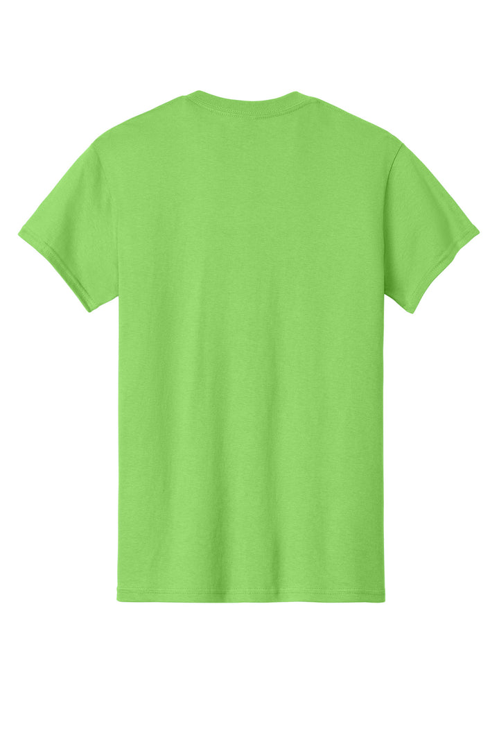 Rear View of Lime Gildan - Heavy Cotton 100% Cotton T-Shirt. 5000