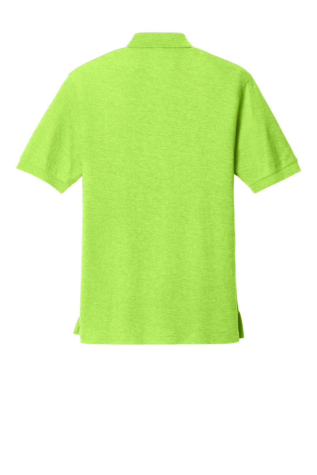 Rear View of Lime Port Authority Silk Touch Polo K500
