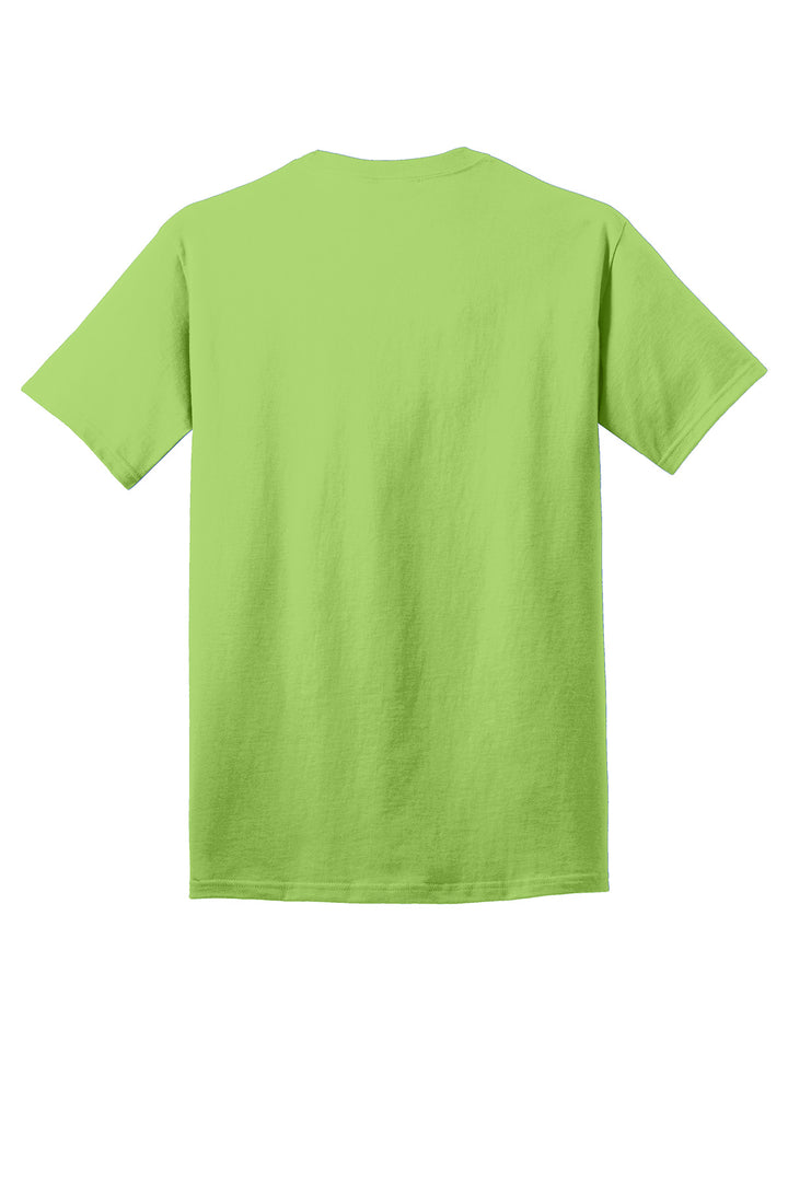 Rear View of LIME Port & Company - Core Cotton Tee. PC54