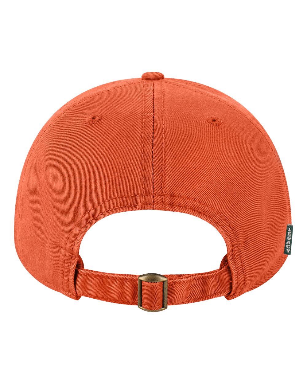Rear View of Mandarin Orange Relaxed Twill Dad Hat - EZA