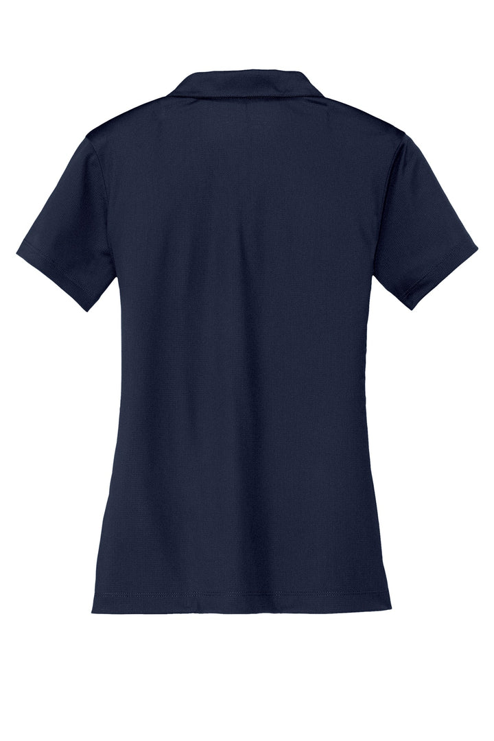 Rear View of Marine Nike Women's Dri-FIT Vertical Mesh Polo. 637165