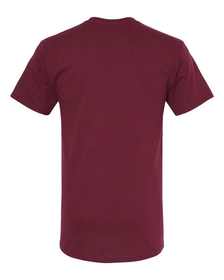 Rear View of Maroon Gold Soft Touch T-Shirt - 4800