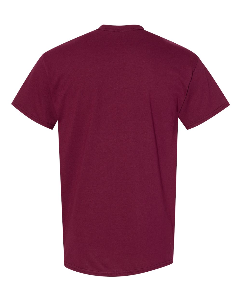 Rear View of Maroon Heavy Cotton™ T-Shirt - 5000