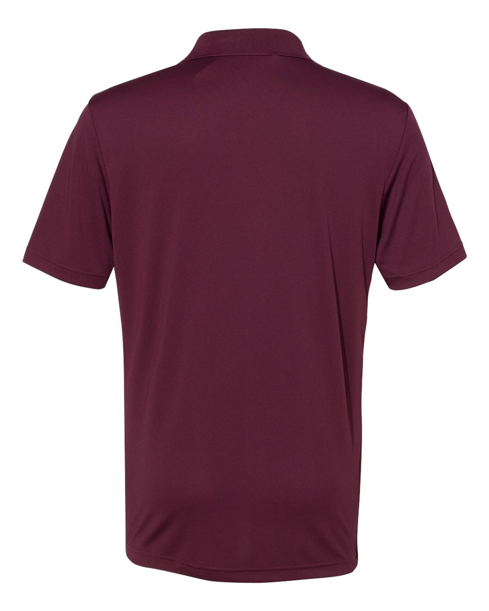 Rear View of Maroon Performance Polo - A230