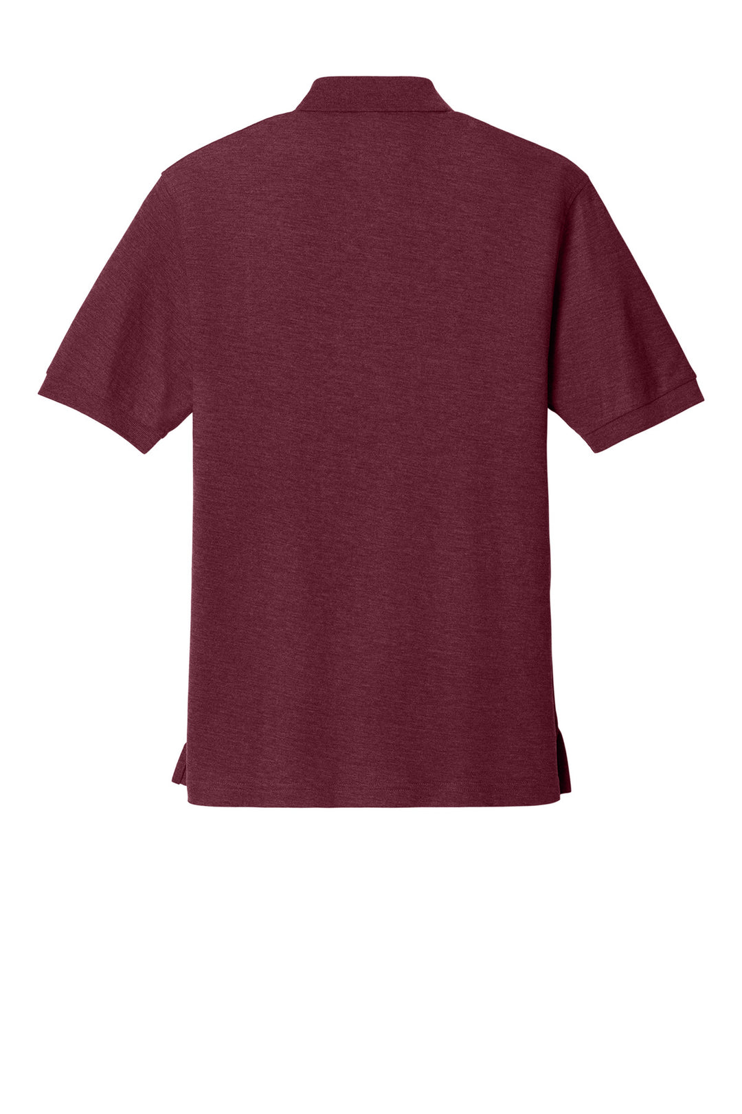 Rear View of Maroon Port Authority Silk Touch Polo K500