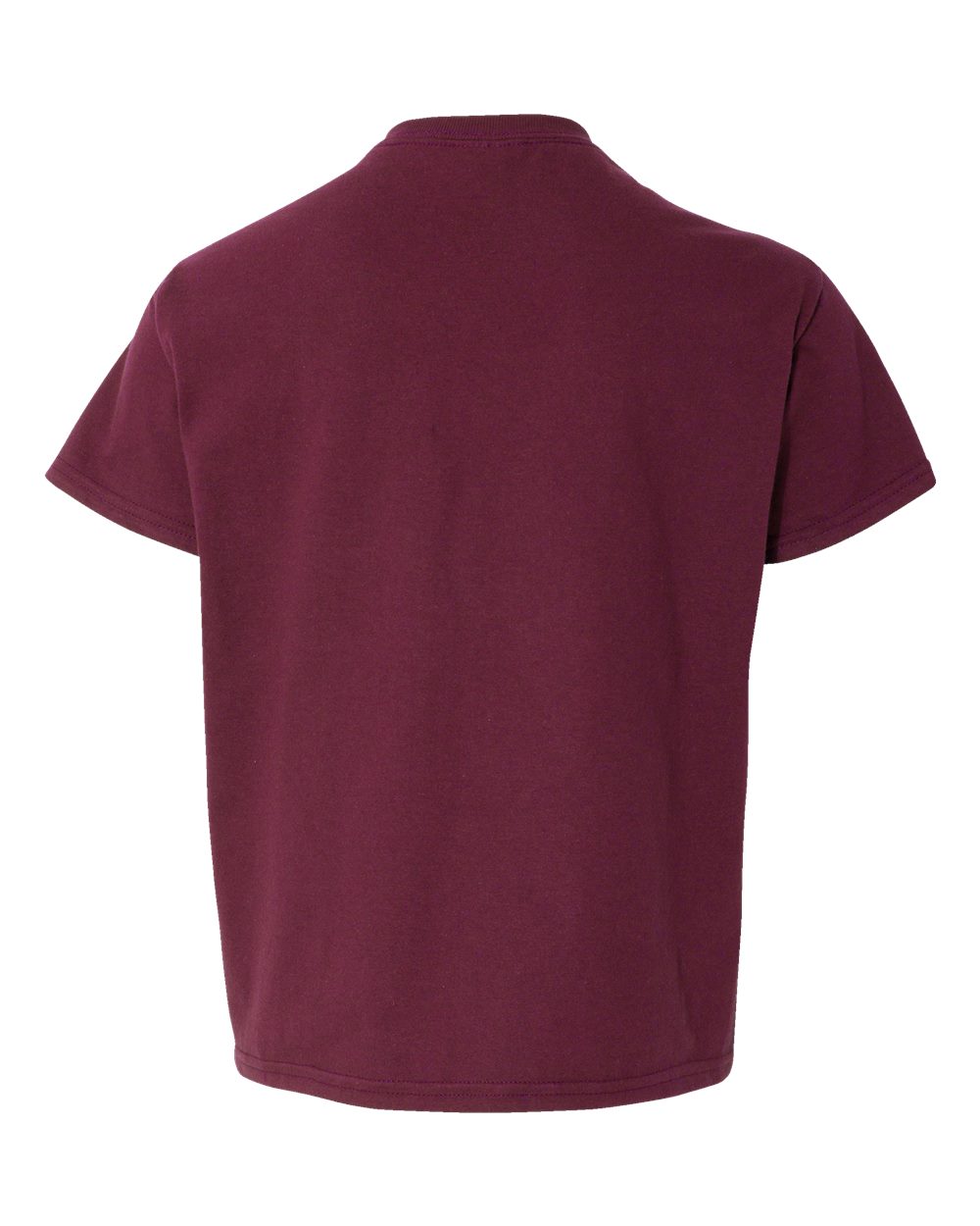 Rear View of Maroon Softstyle® Youth T-Shirt - 64000B