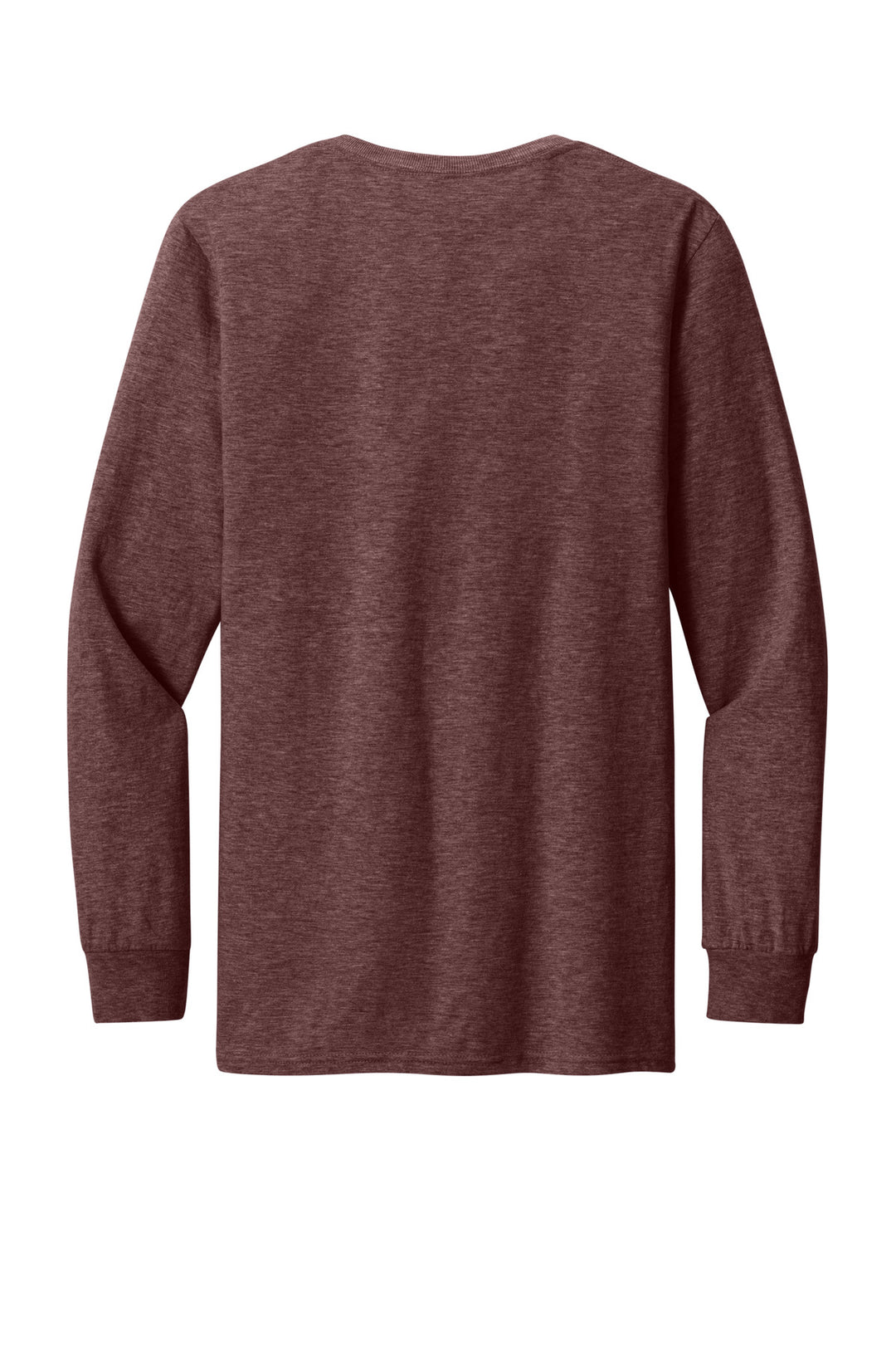 Rear View of MaroonHthr Jerzees Premium Blend Ring Spun Long Sleeve T-Shirt 560LS
