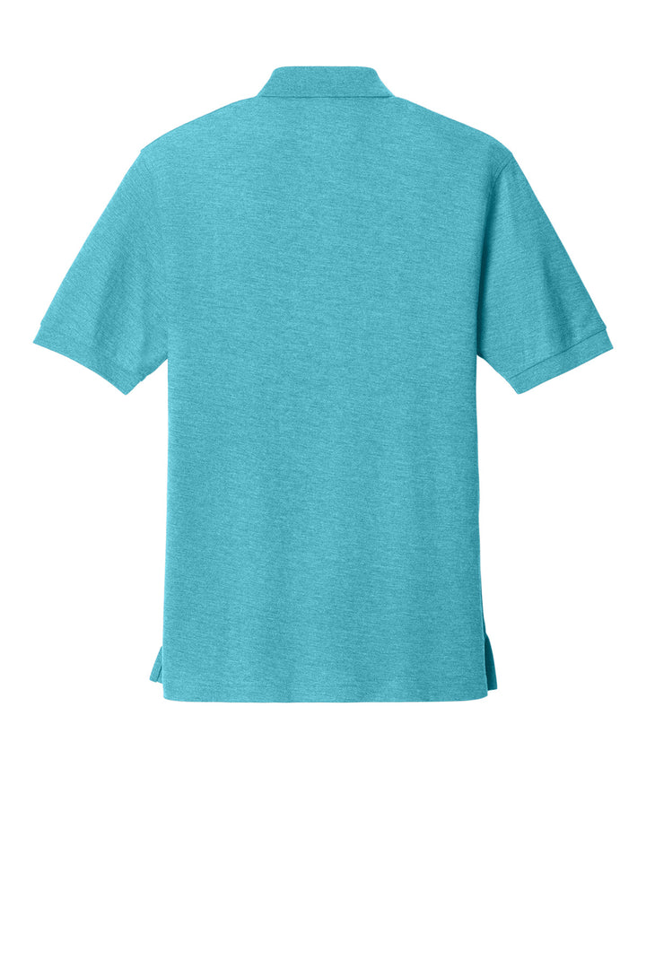 Rear View of Maui Blue Port Authority Silk Touch Polo K500
