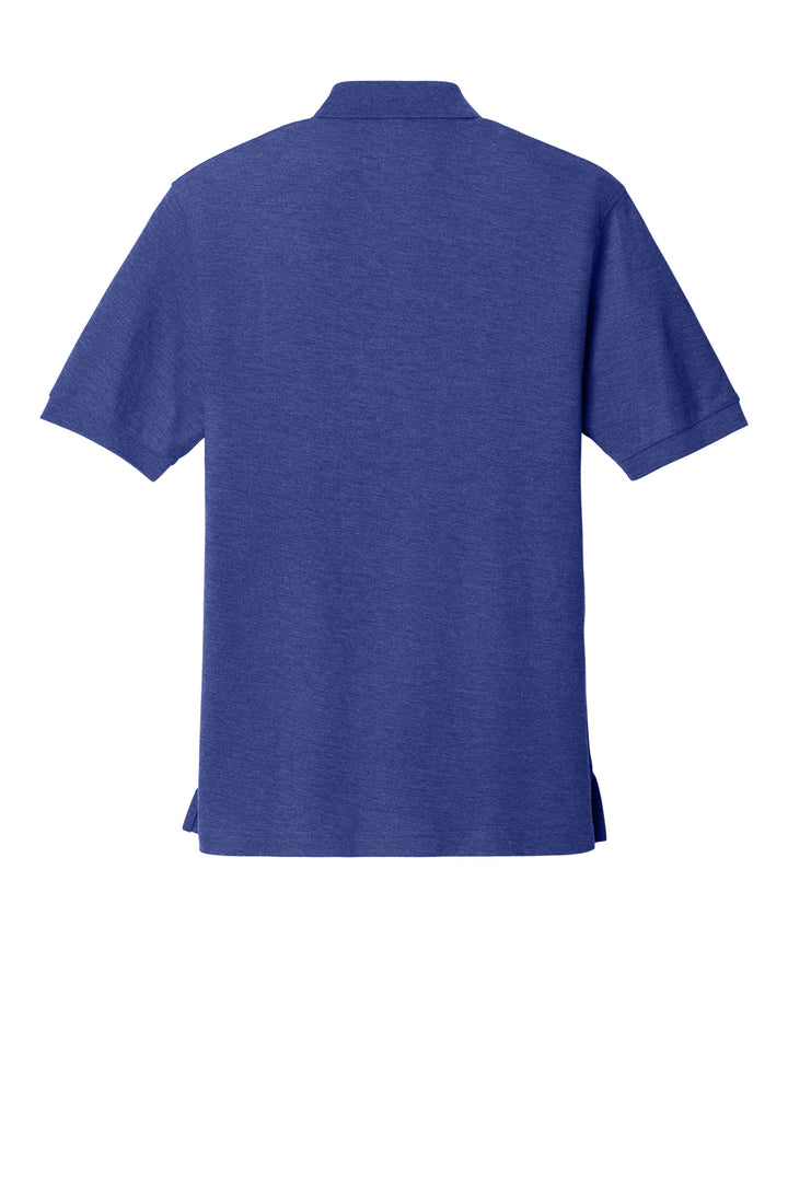 Rear View of Med. Blue Port Authority Silk Touch Polo K500