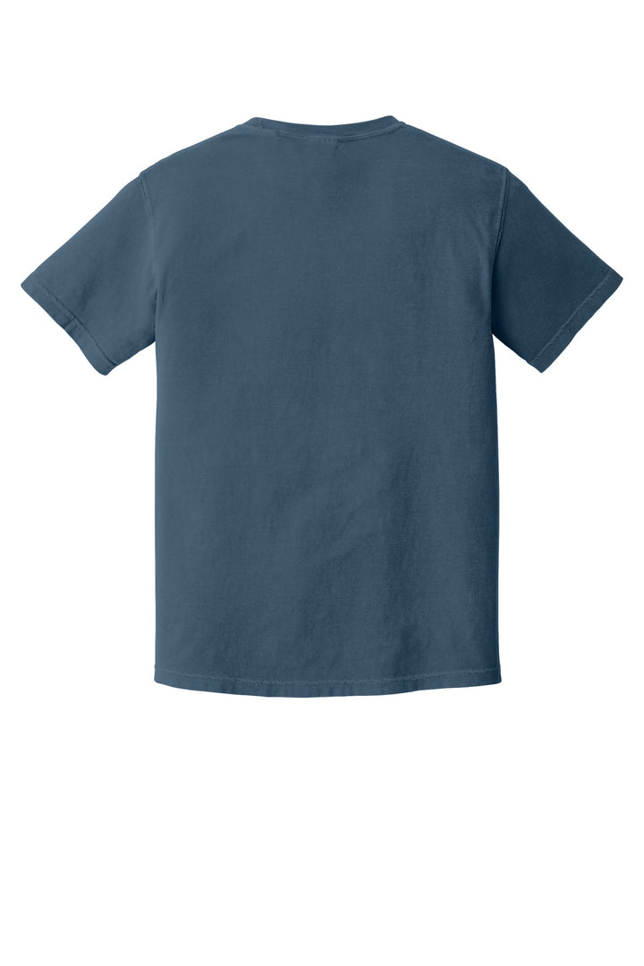 Rear View of Midnight COMFORT COLORS Heavyweight Ring Spun Tee. 1717