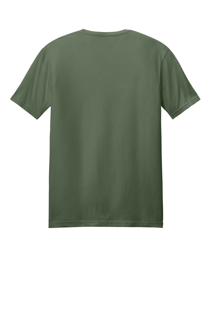 Rear View of MilGreen Gildan Softstyle T-Shirt. 64000