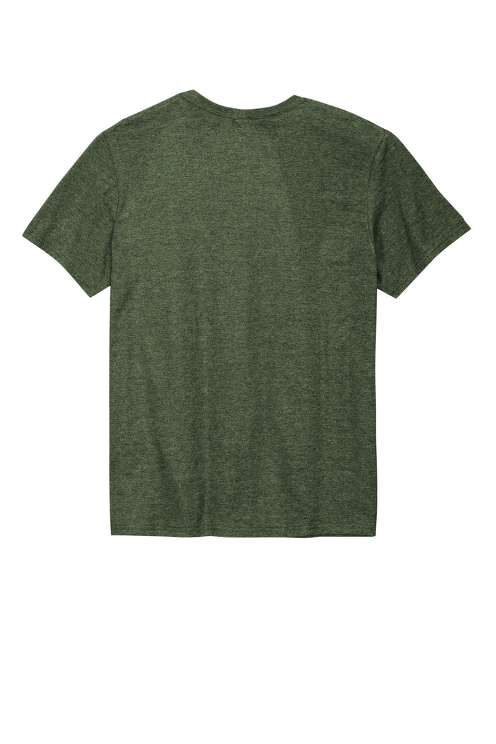 Rear View of MilGrnHtr Jerzees Premium Blend Ring Spun T-Shirt 560M
