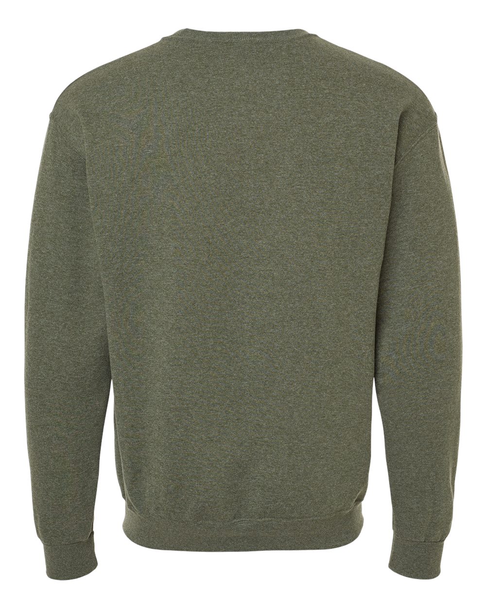 Rear View of Military Green Heather NuBlend® Crewneck Sweatshirt - 562MR