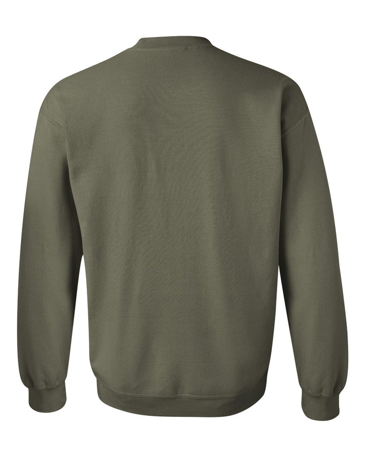 Rear View of Military Green Heavy Blend™ Crewneck Sweatshirt - 18000