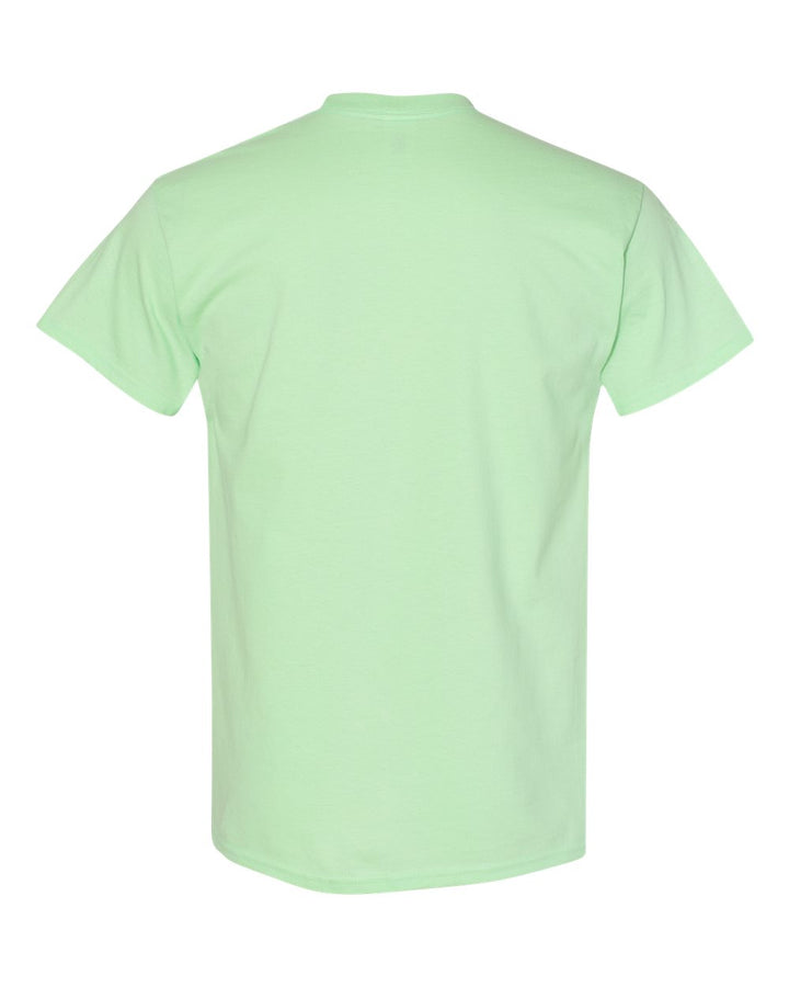Rear View of Mint Green Heavy Cotton™ T-Shirt - 5000
