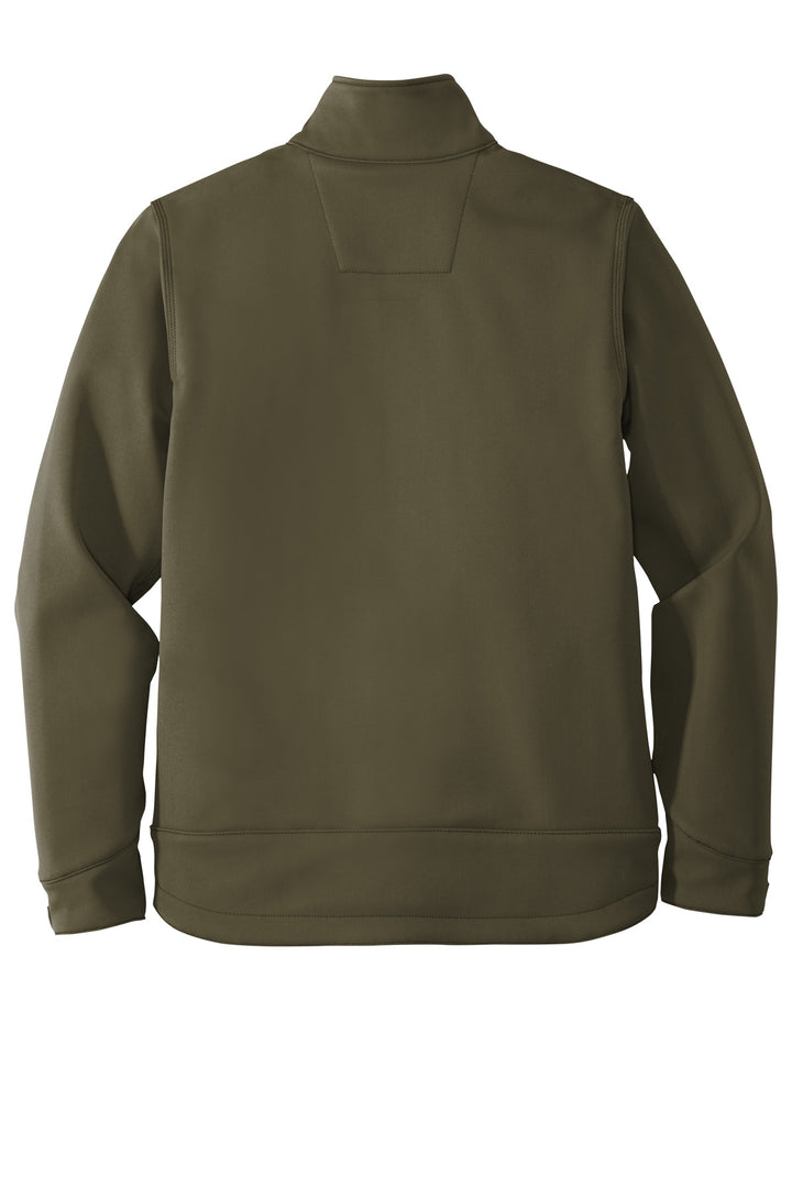 Rear View of Moss Carhartt Crowley Soft Shell Jacket. CT102199