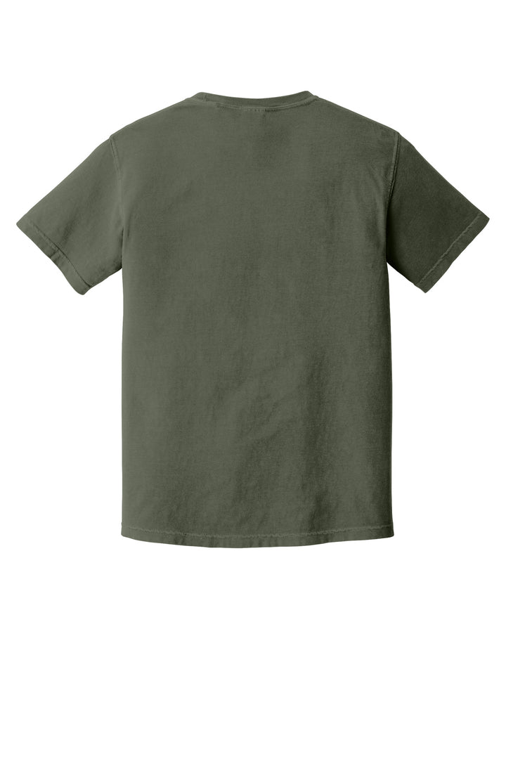 Rear View of Moss COMFORT COLORS Heavyweight Ring Spun Tee. 1717