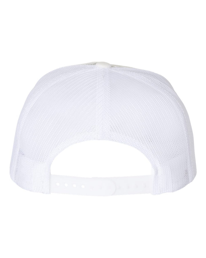 Rear View of Multicam Alpine/ White Five-Panel Classic Trucker Cap - 6006