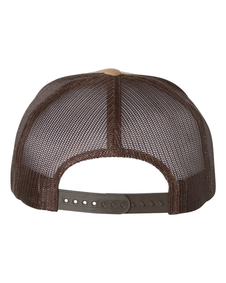 Rear View of Multicam Arid/ Brown Five-Panel Classic Trucker Cap - 6006